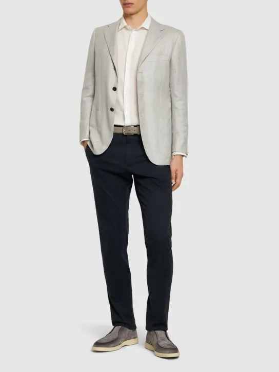 Kiton   Single breast cashmere blend blazer 