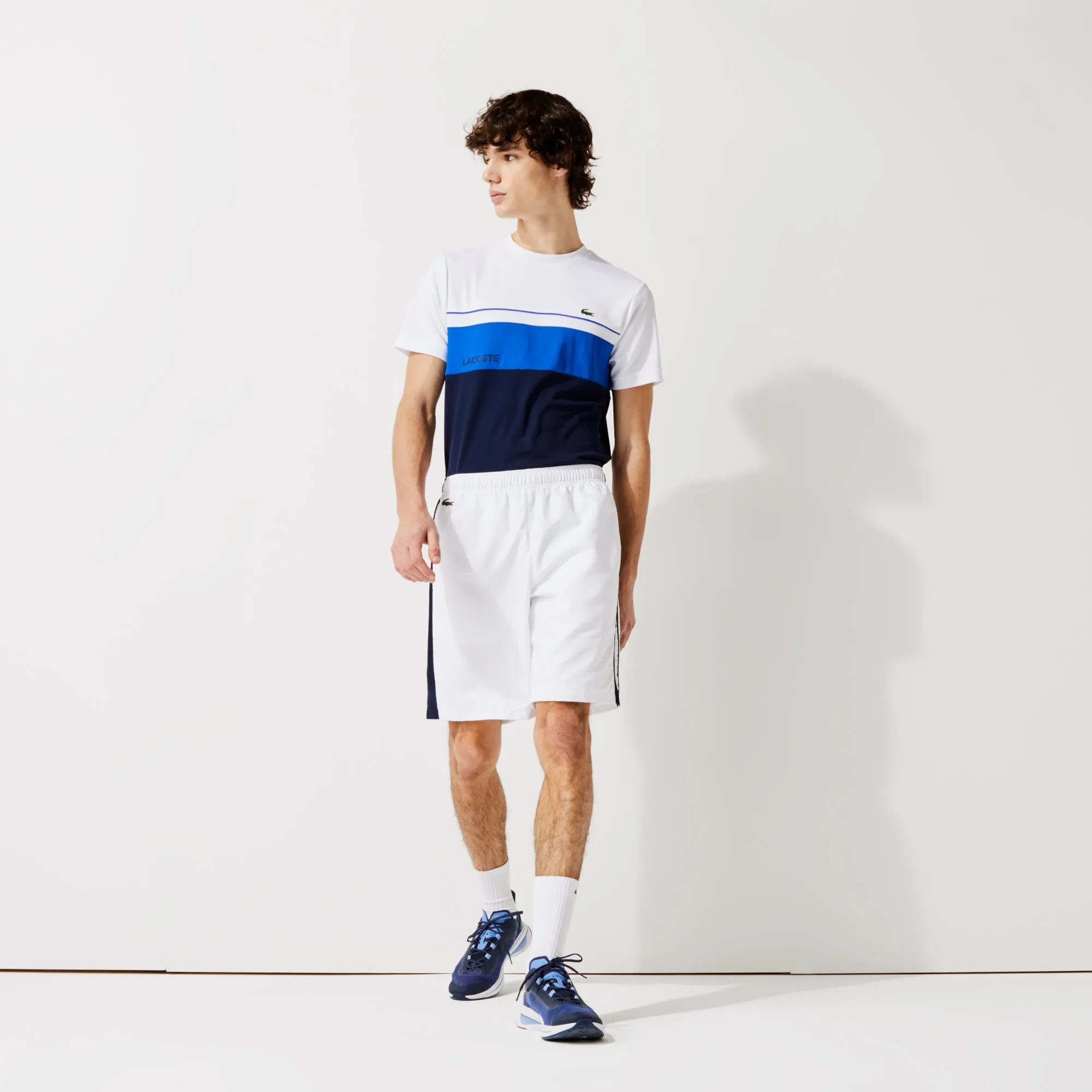 Lacoste Men’s SPORT Side-Stripe Lightweight Shorts