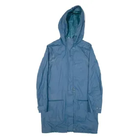 LACOSTE Womens Rain Jacket Blue Hooded S