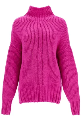 Lanvin High Neck Wool Sweater   Fuchsia