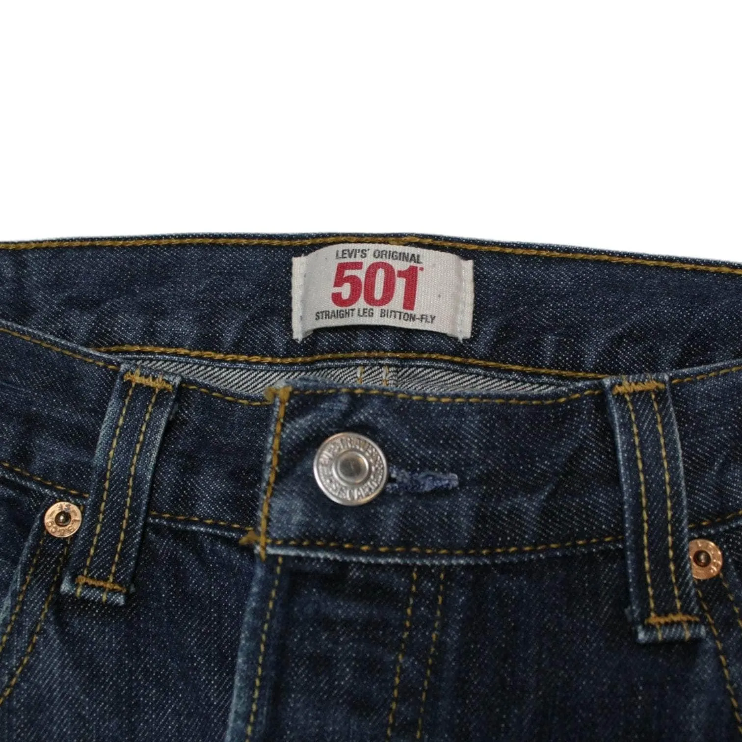 Levis 501 Straight Fit Blue Jeans