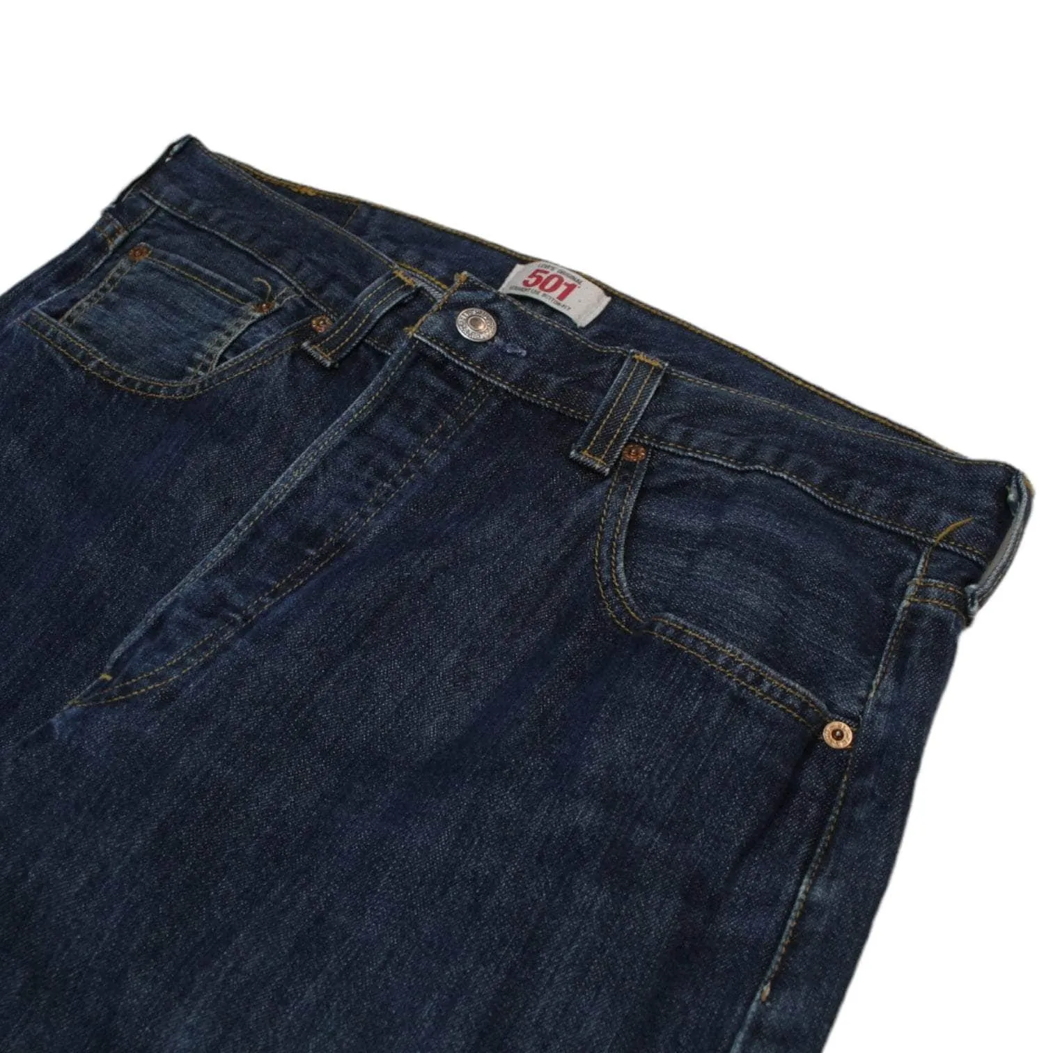 Levis 501 Straight Fit Blue Jeans