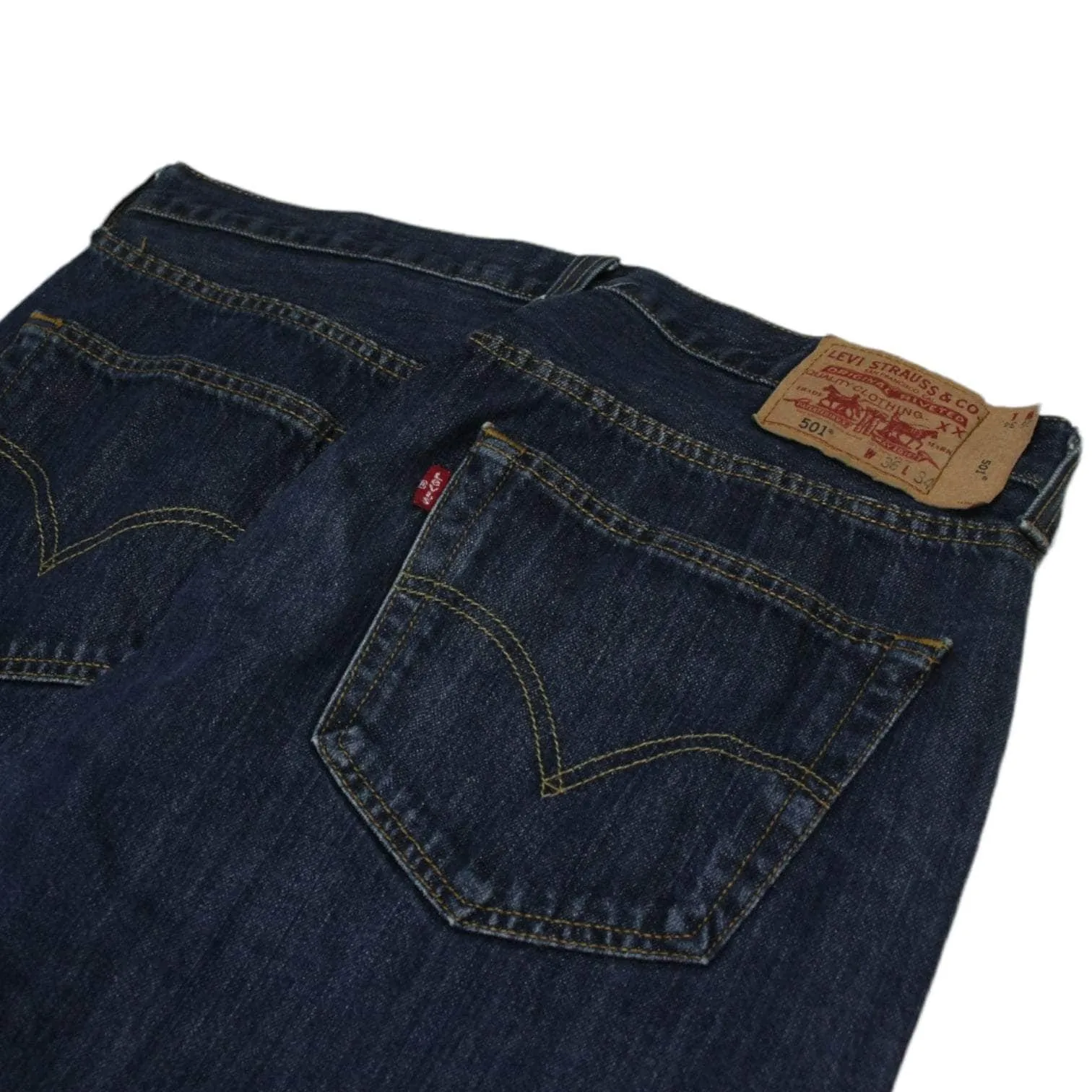 Levis 501 Straight Fit Blue Jeans