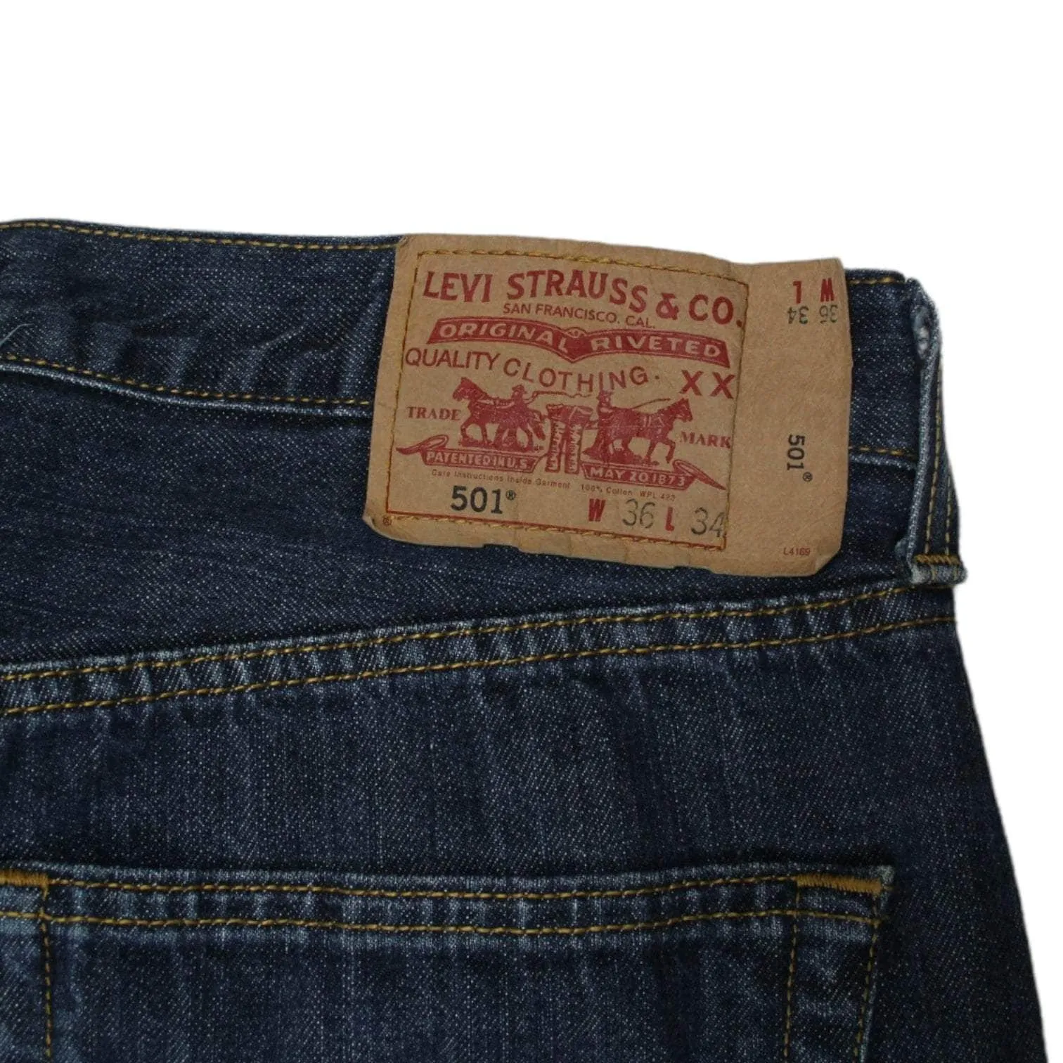 Levis 501 Straight Fit Blue Jeans