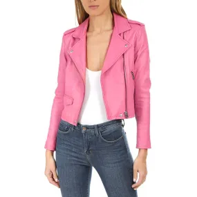 Life in Pieces Zoe Lister-Jones Pink Leather Jacket