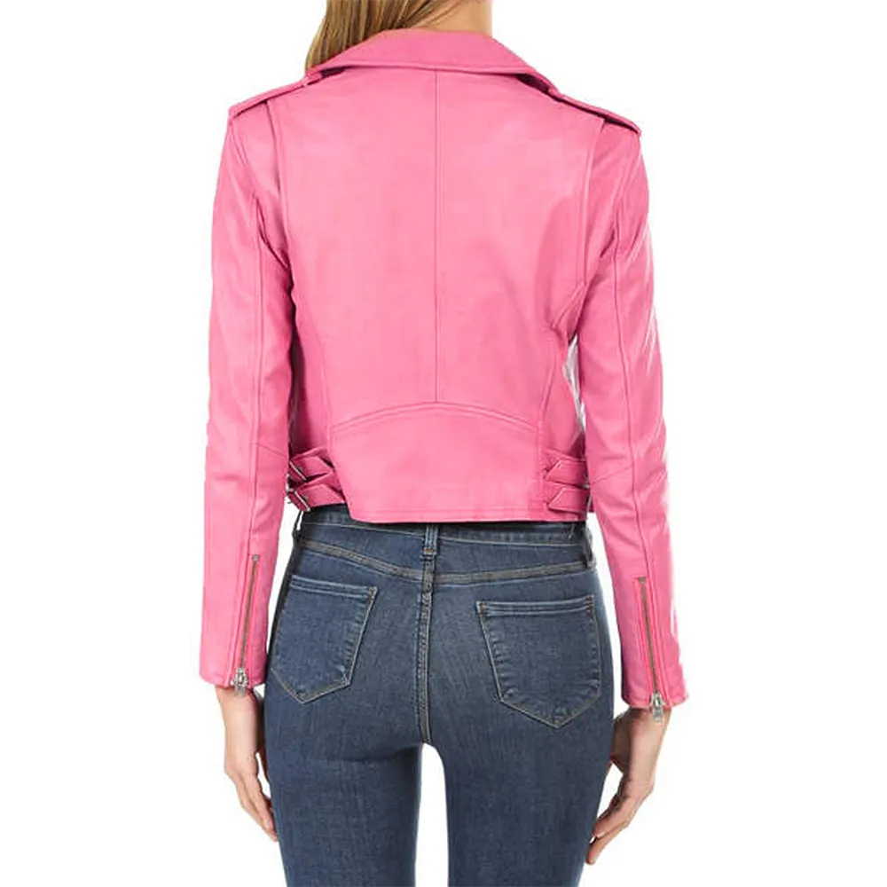 Life in Pieces Zoe Lister-Jones Pink Leather Jacket