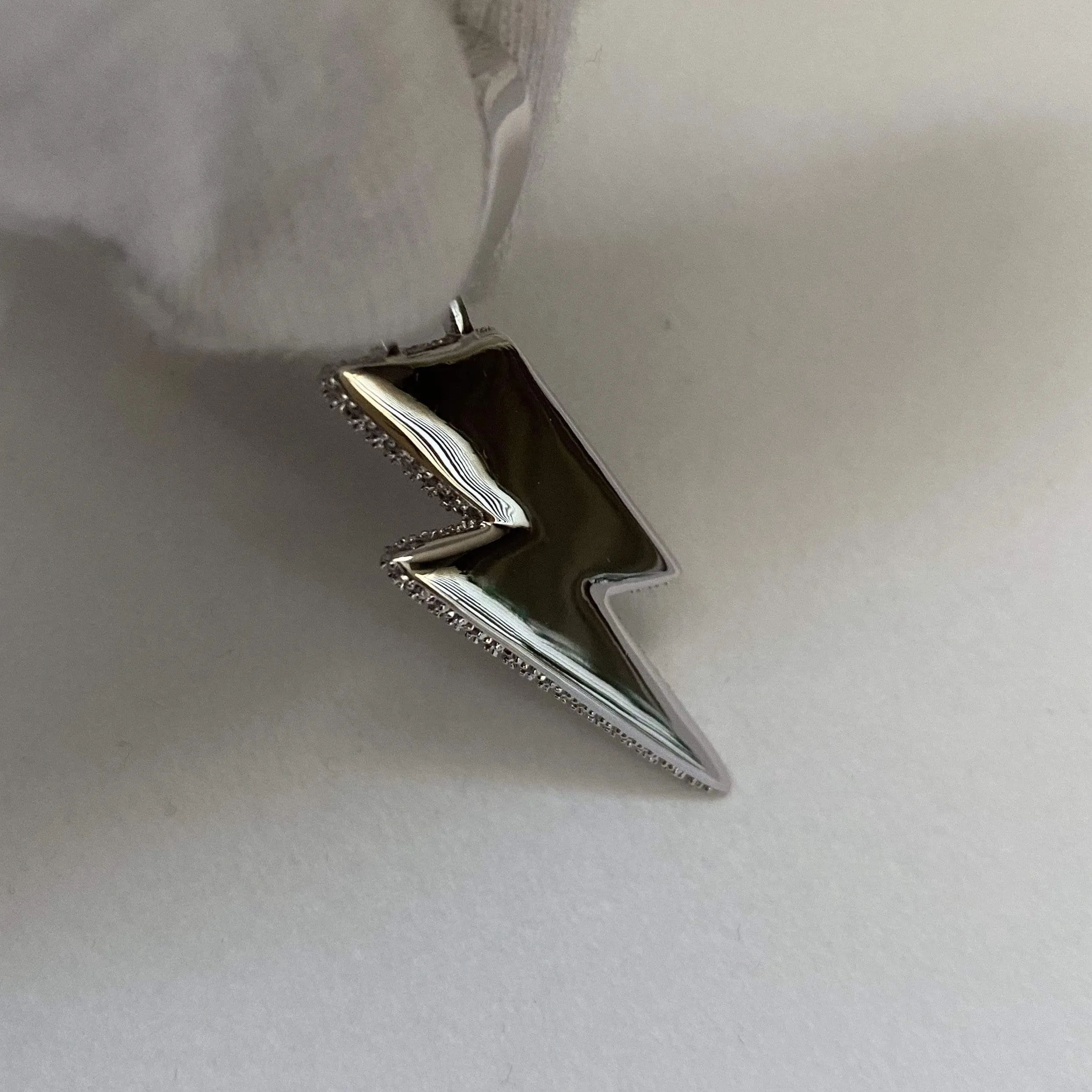 Lightning Pendant - Two Tone