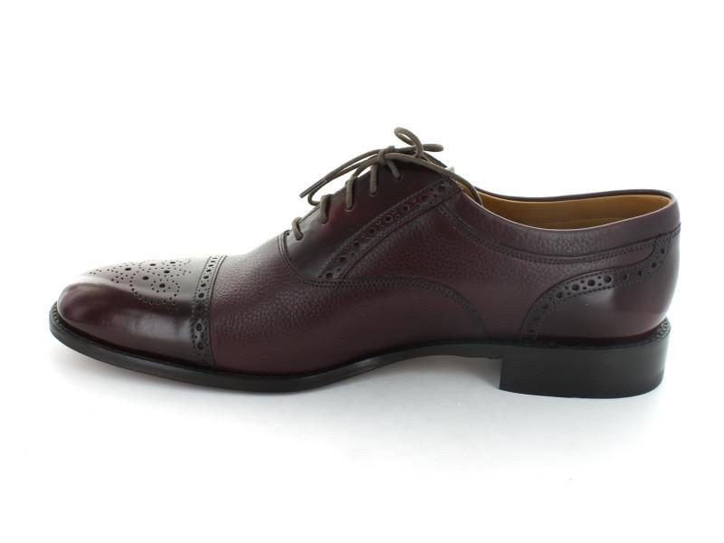 LOAKE Woodstock Two Tone Oxford Shoe - Burgundy