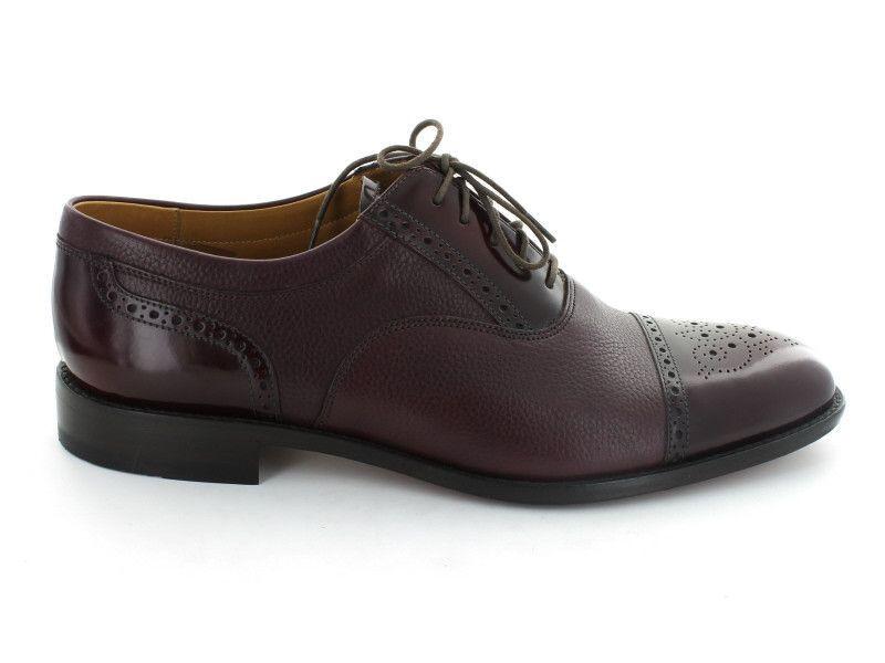 LOAKE Woodstock Two Tone Oxford Shoe - Burgundy