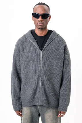 Loose Hooded Cardigan