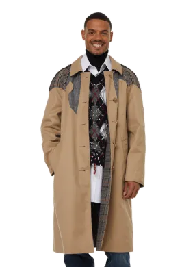 Maison margiela  Bi-material trench coat  - Beige