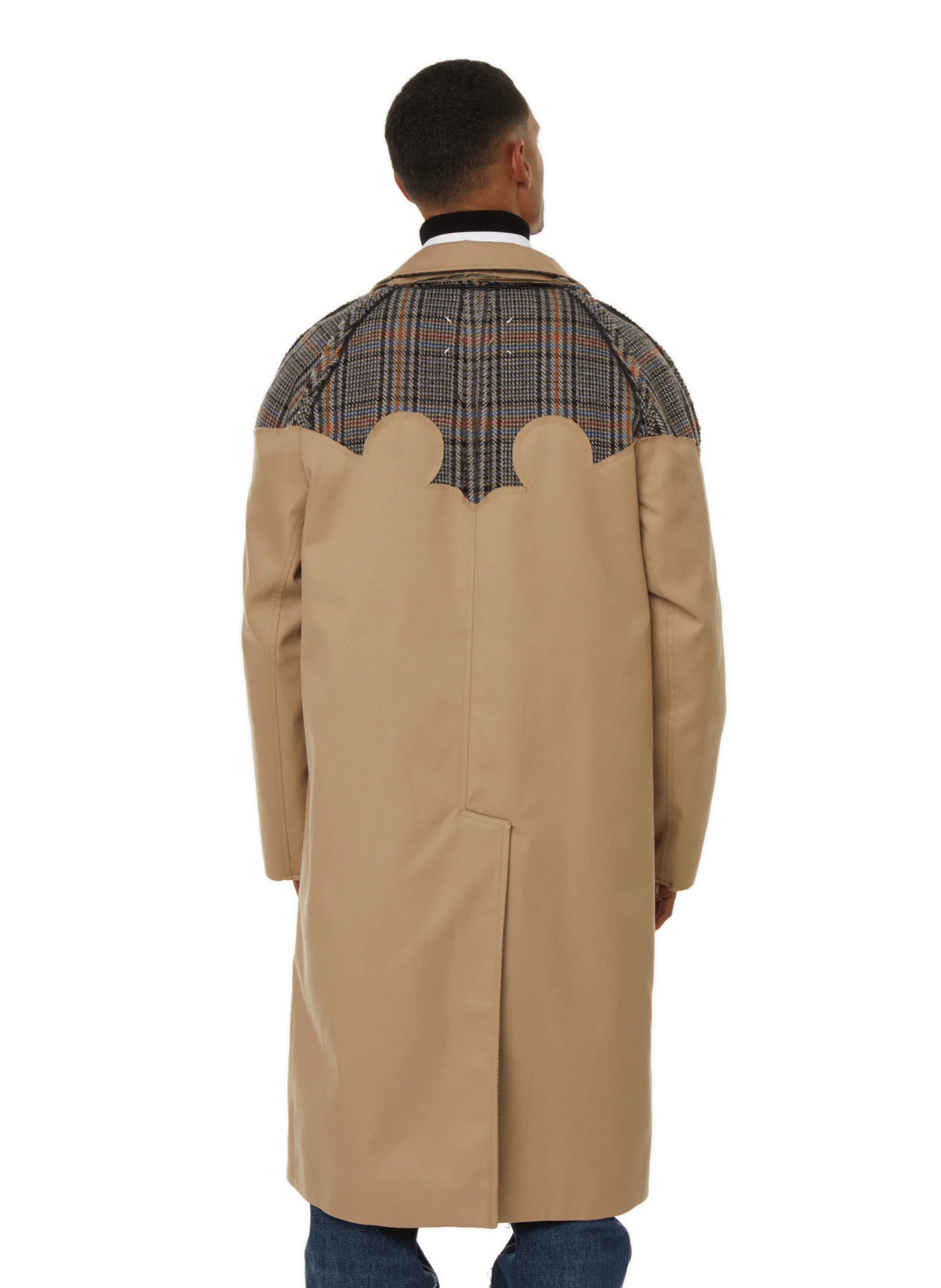 Maison margiela  Bi-material trench coat  - Beige