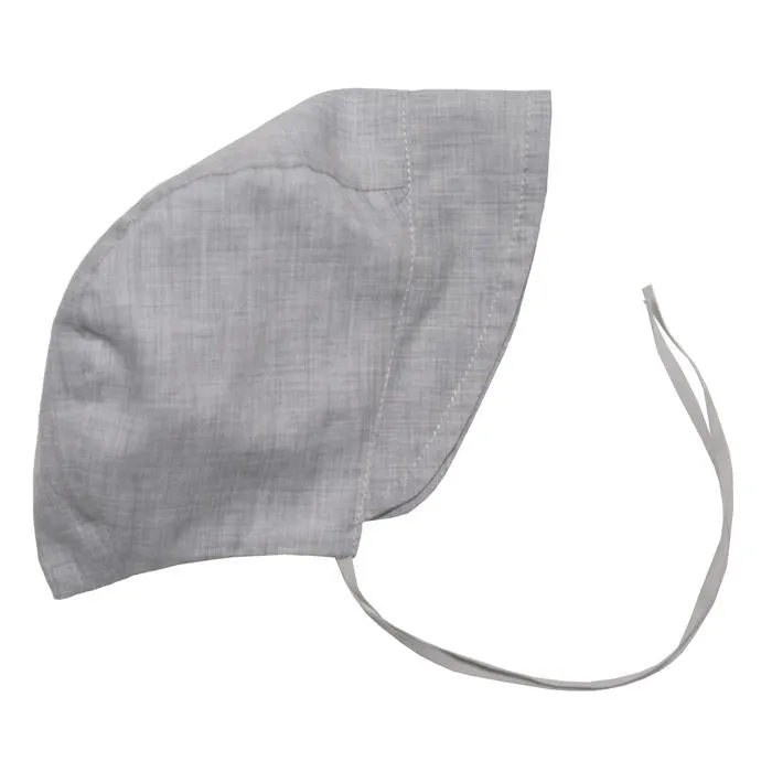 Makié Baby Bonnet In Swiss Cotton Grey