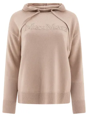 Max Mara S    Max Mara S Gorizia Knit Hoodie In Wool And Cashmere