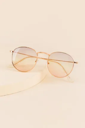 Mei Round Thin Aviator Glasses