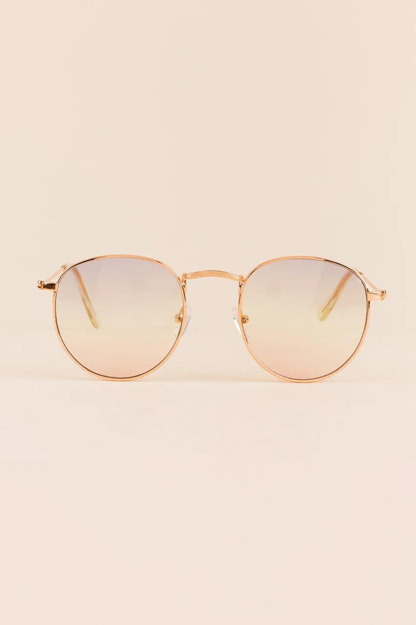 Mei Round Thin Aviator Glasses