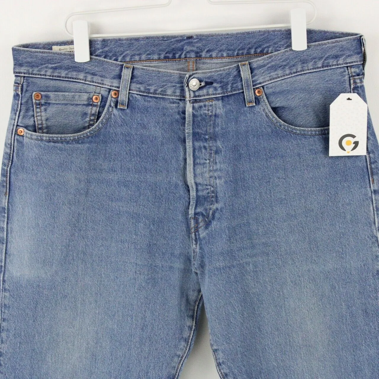 Mens LEVIS 501 ST Jeans Mid Blue | W38 L34