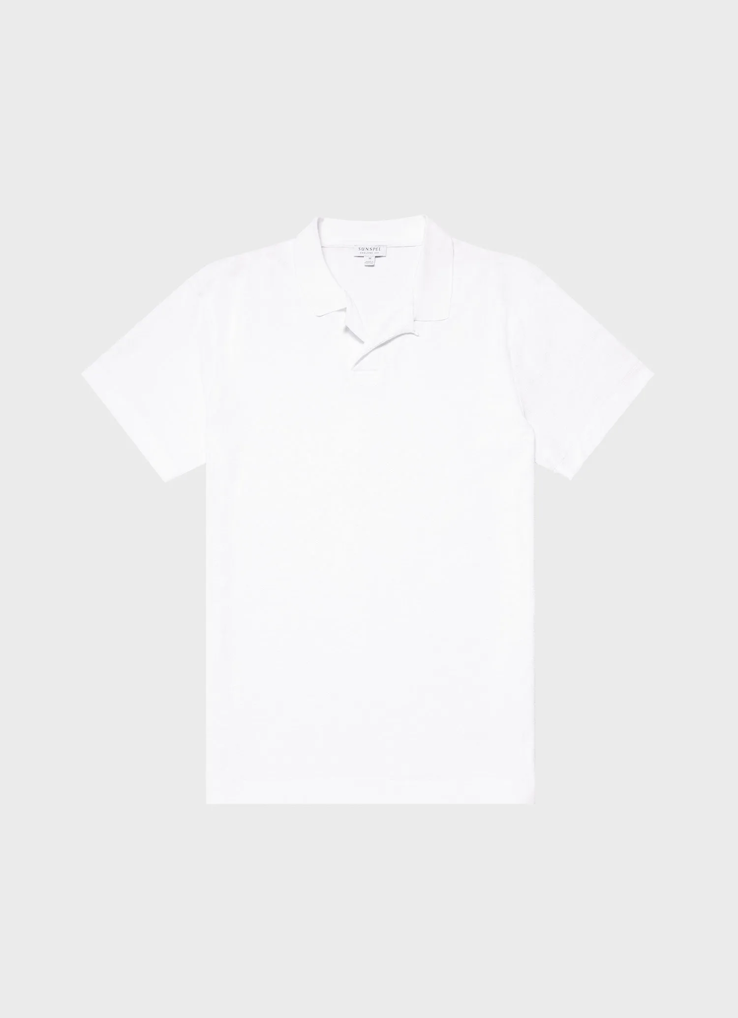 Men's Towelling Polo Shirt in White