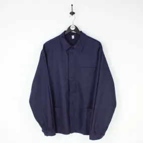 Mens Worker Chore Jacket Navy Blue | Large