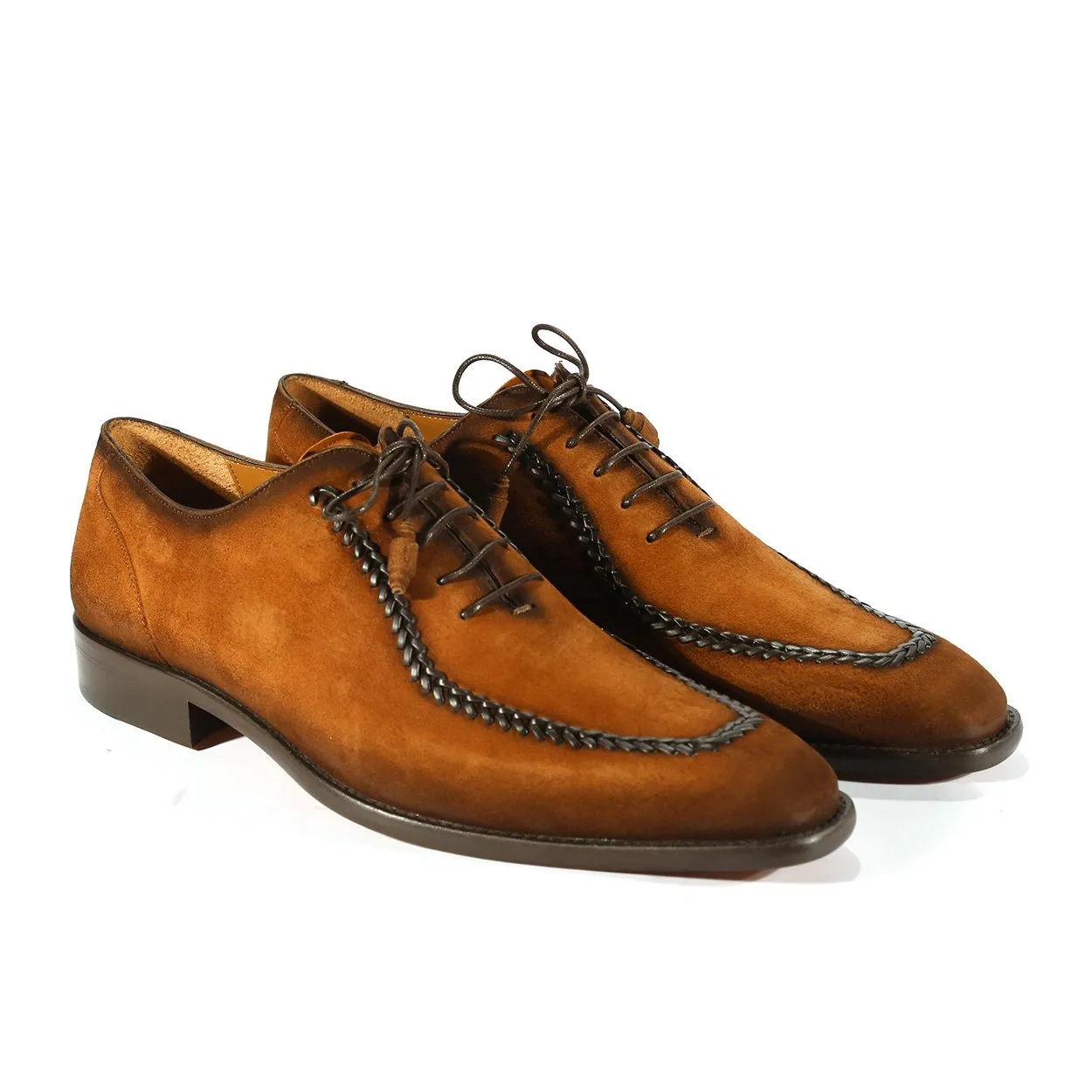 Mezlan 9949 Men's Shoes Cognac Suede Leather Oxfords (MZS3308)