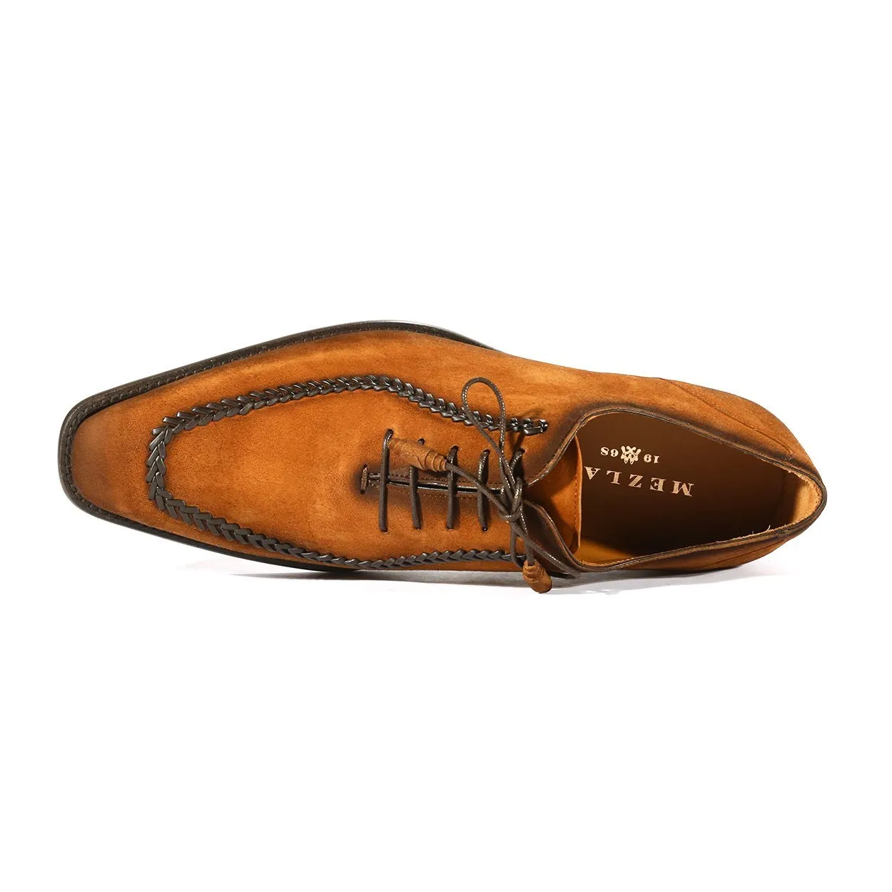 Mezlan 9949 Men's Shoes Cognac Suede Leather Oxfords (MZS3308)