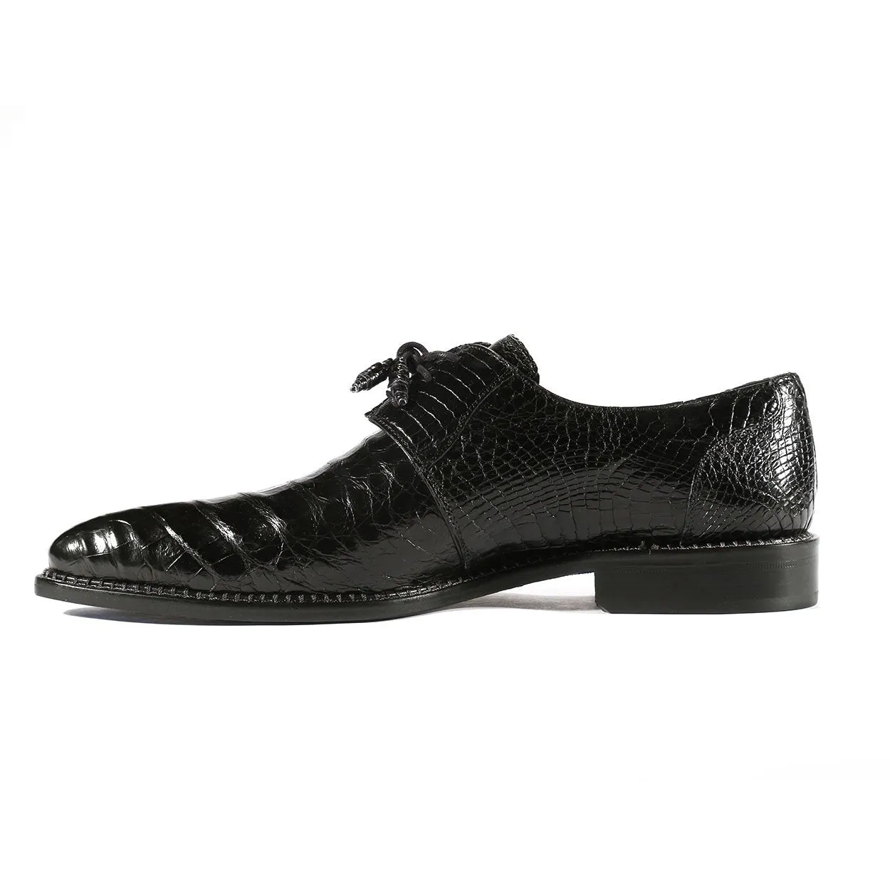 Mezlan Aegis 4732-F Men's Shoes Black Exotic Crocodile Derby Oxfords (MZS3303)