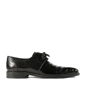 Mezlan Aegis 4732-F Men's Shoes Black Exotic Crocodile Derby Oxfords (MZS3303)