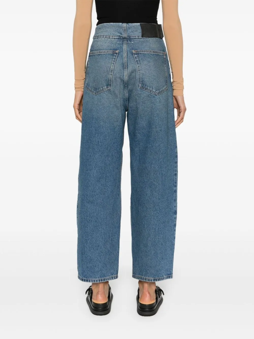 Mm6 Maison Margiela    Mm6 Maison Margiela Wide Leg Denim Jeans