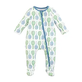 Mud Pie Blue Tennis Print Sleeper