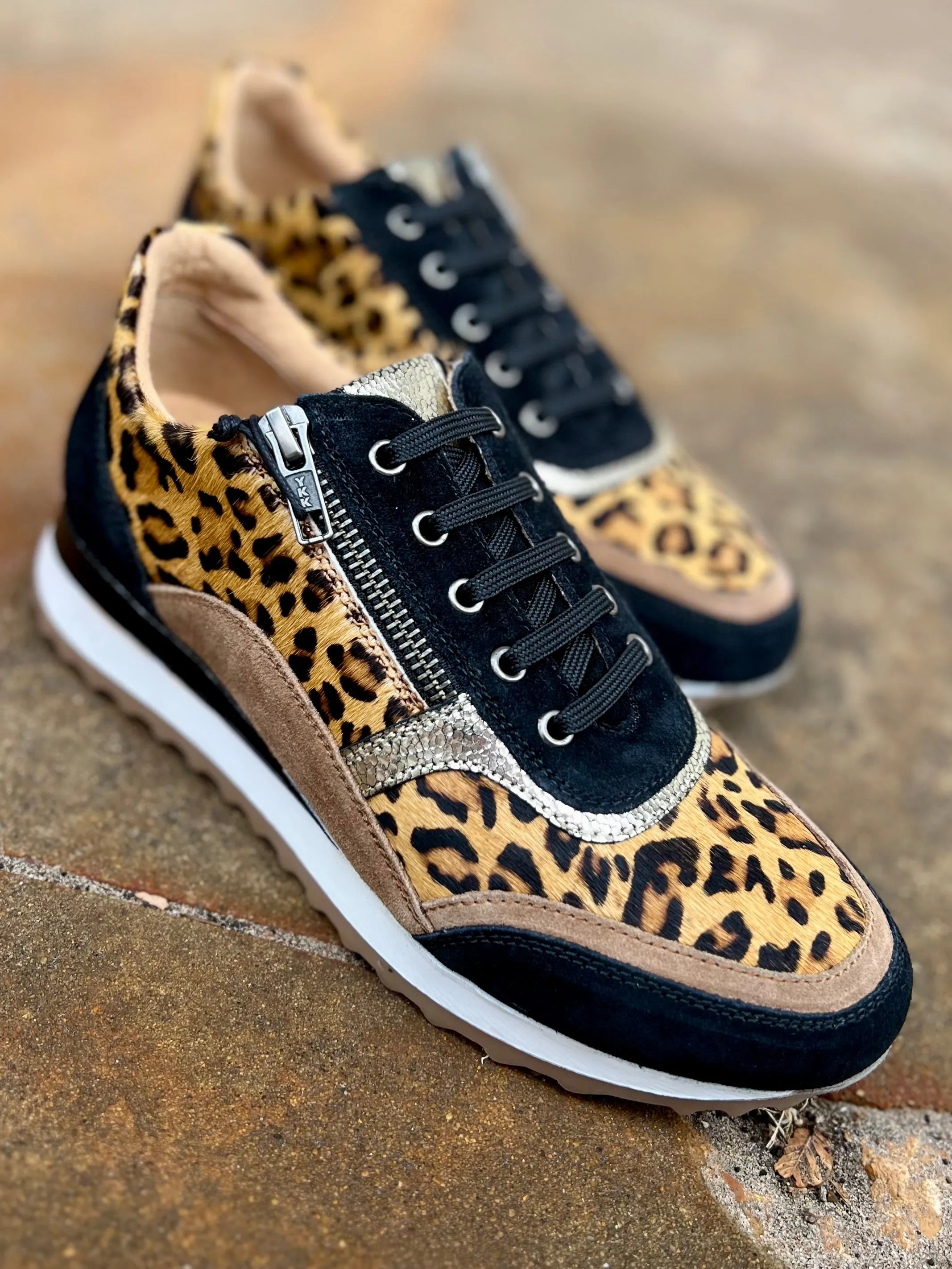 Myra Velocity Leopard Hair On Hide Sneakers