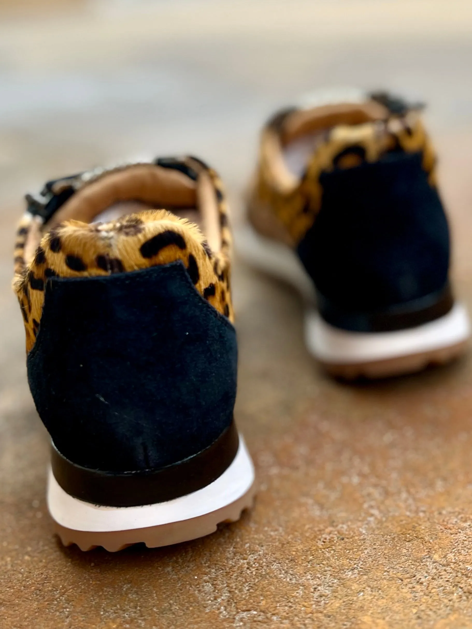 Myra Velocity Leopard Hair On Hide Sneakers