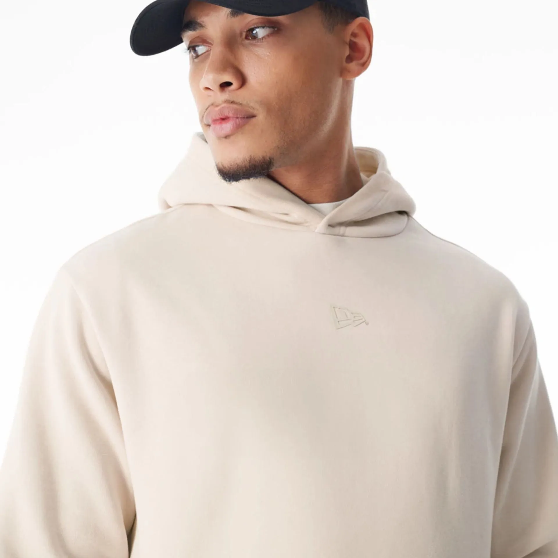 New Era Flag Cream Oversized Pullover Hoodie