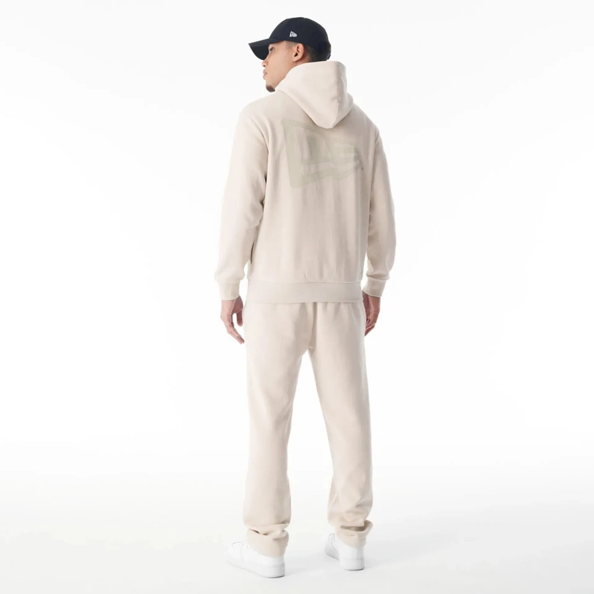 New Era Flag Cream Oversized Pullover Hoodie