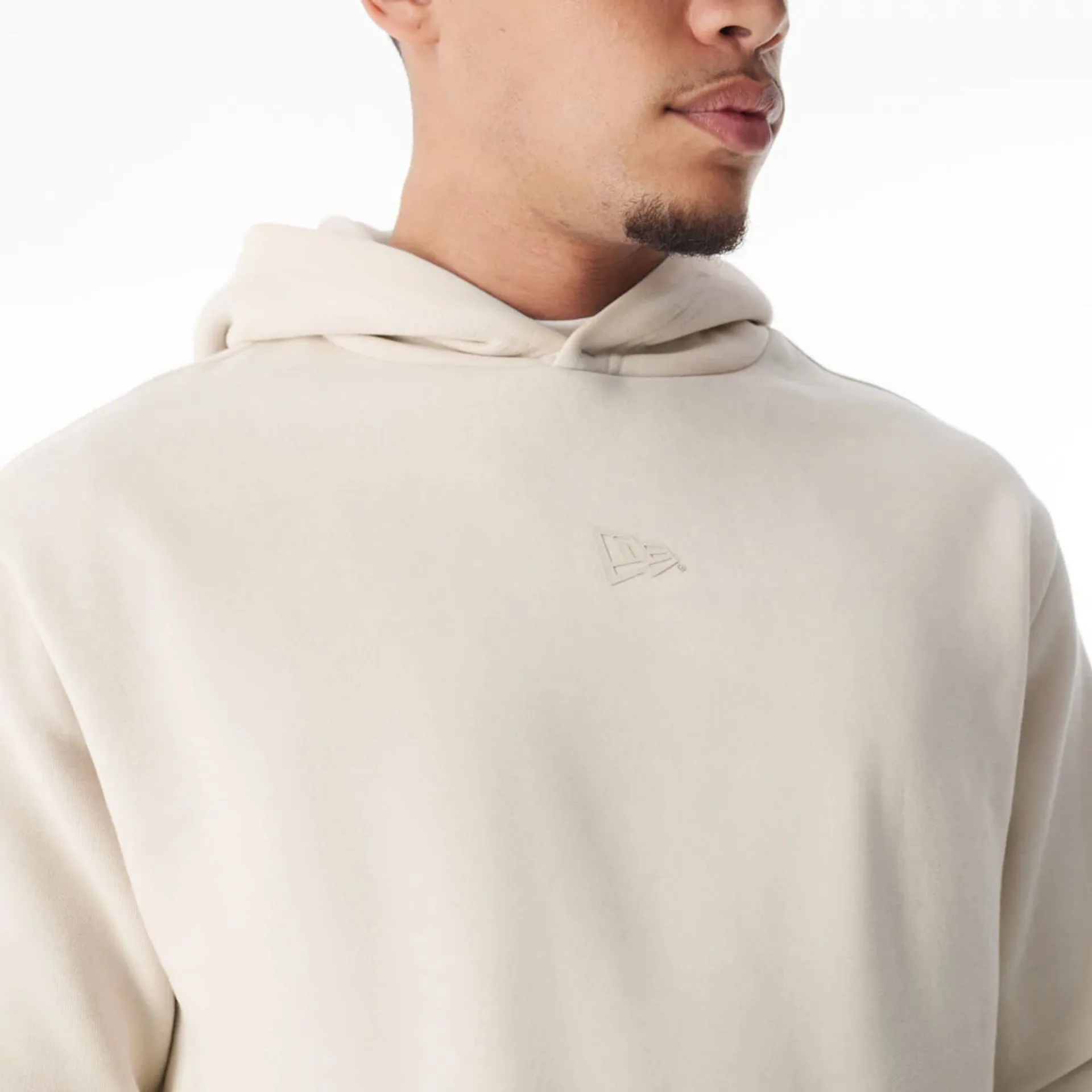 New Era Flag Cream Oversized Pullover Hoodie