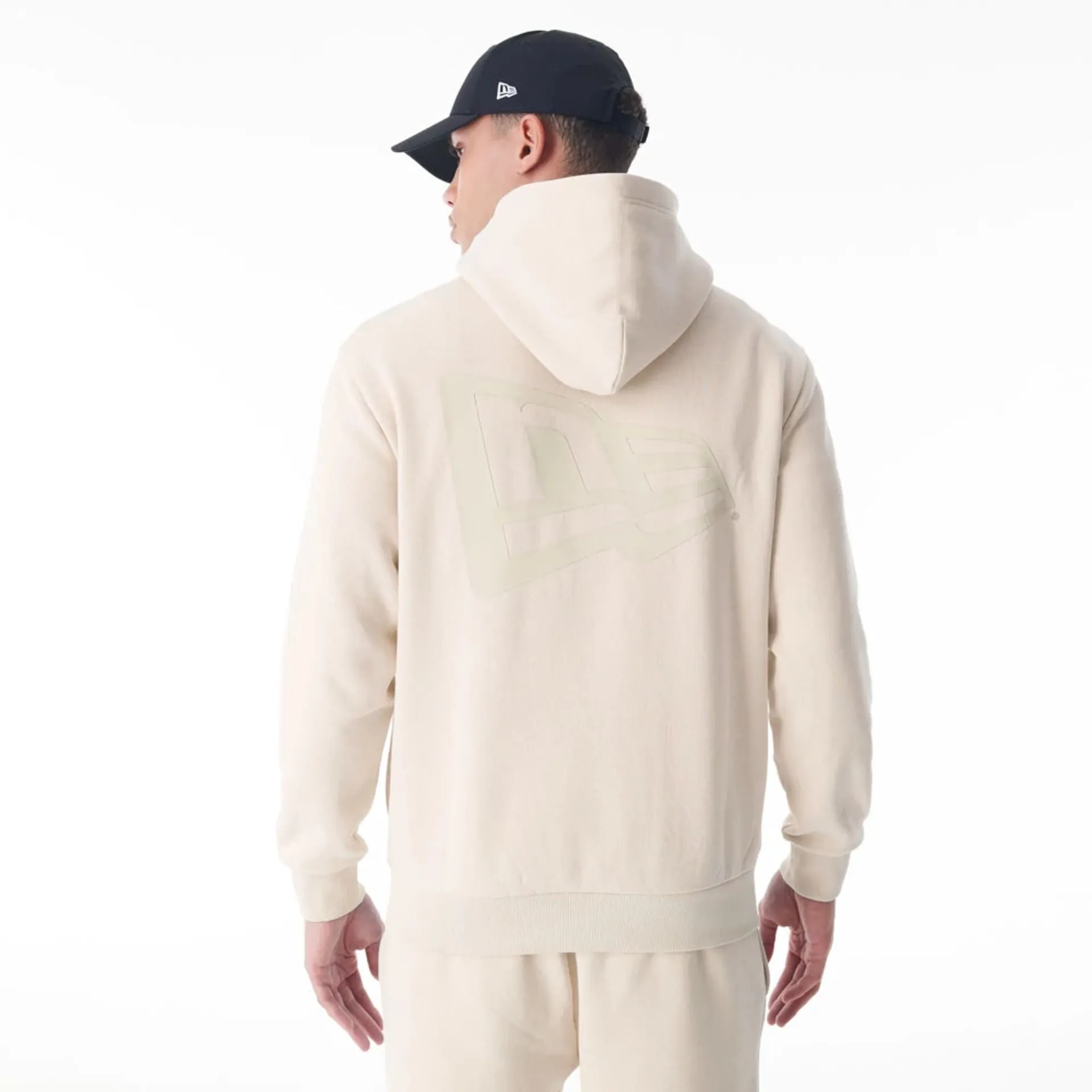 New Era Flag Cream Oversized Pullover Hoodie