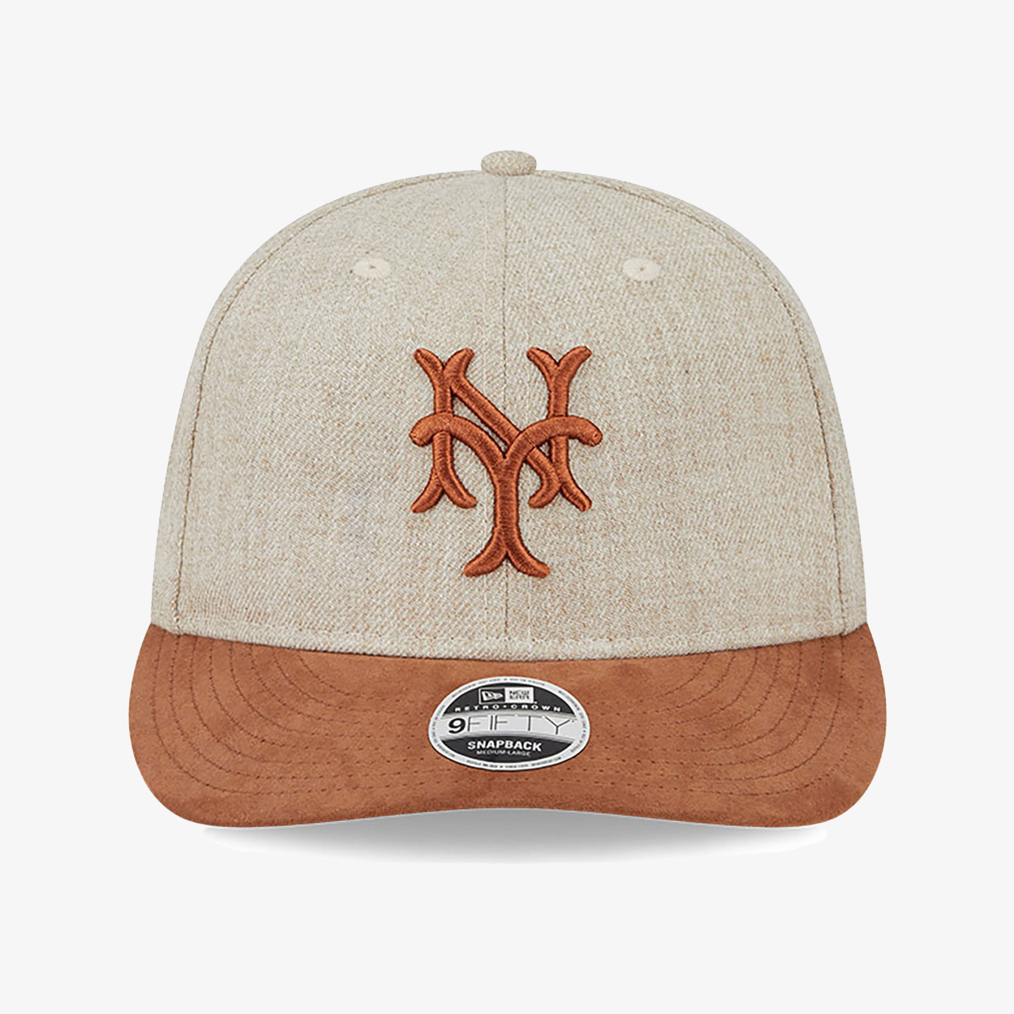 NEW YORK METS MLB TWO TONE BROWN RETRO CROWN 9FIFTY STRAPBACK CAP 'BROWN'