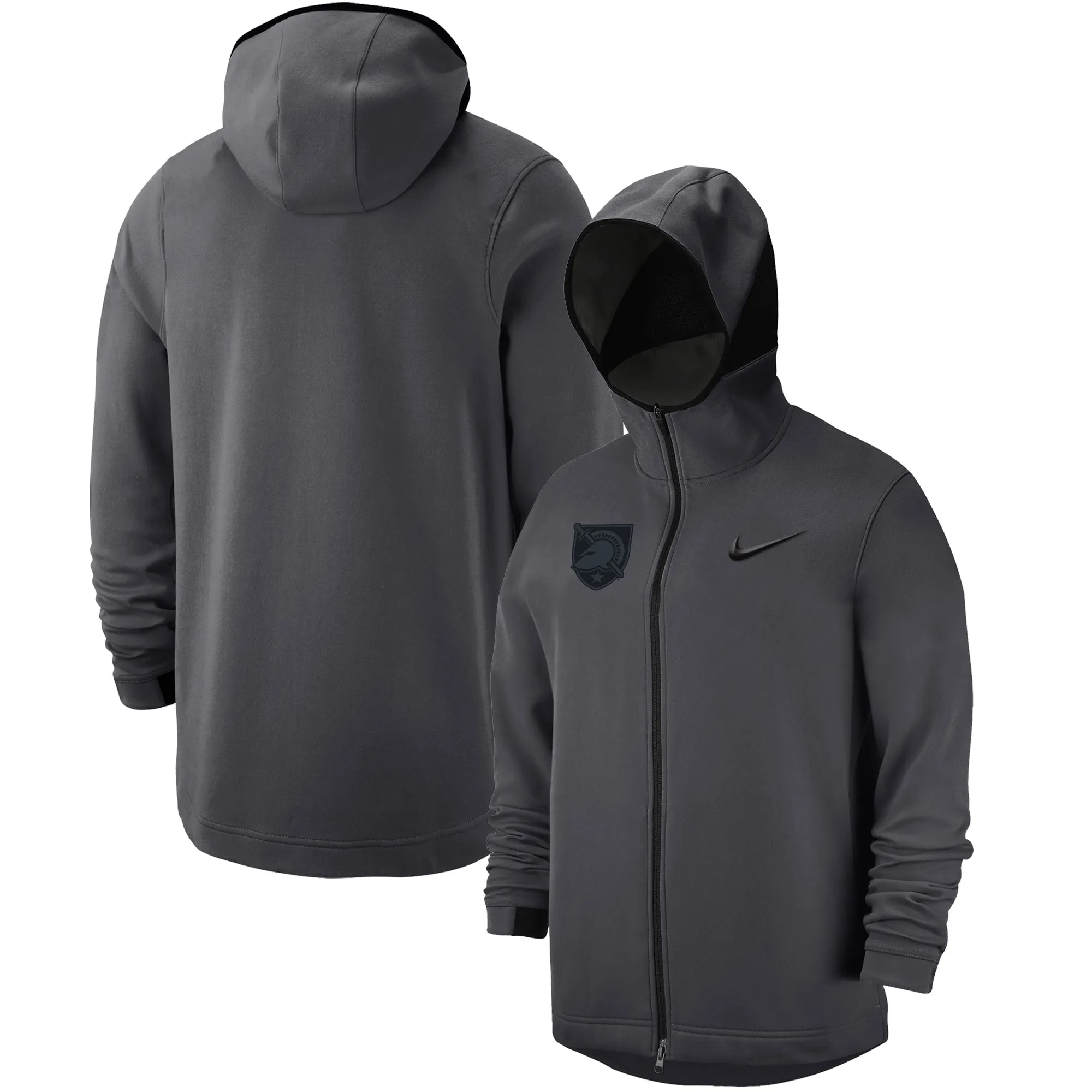 Nike Army Black Knights Anthracite Tonal Showtime Full-Zip Hoodie