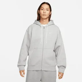 Nike Solo Swoosh Grey Full-Zip Hoodie