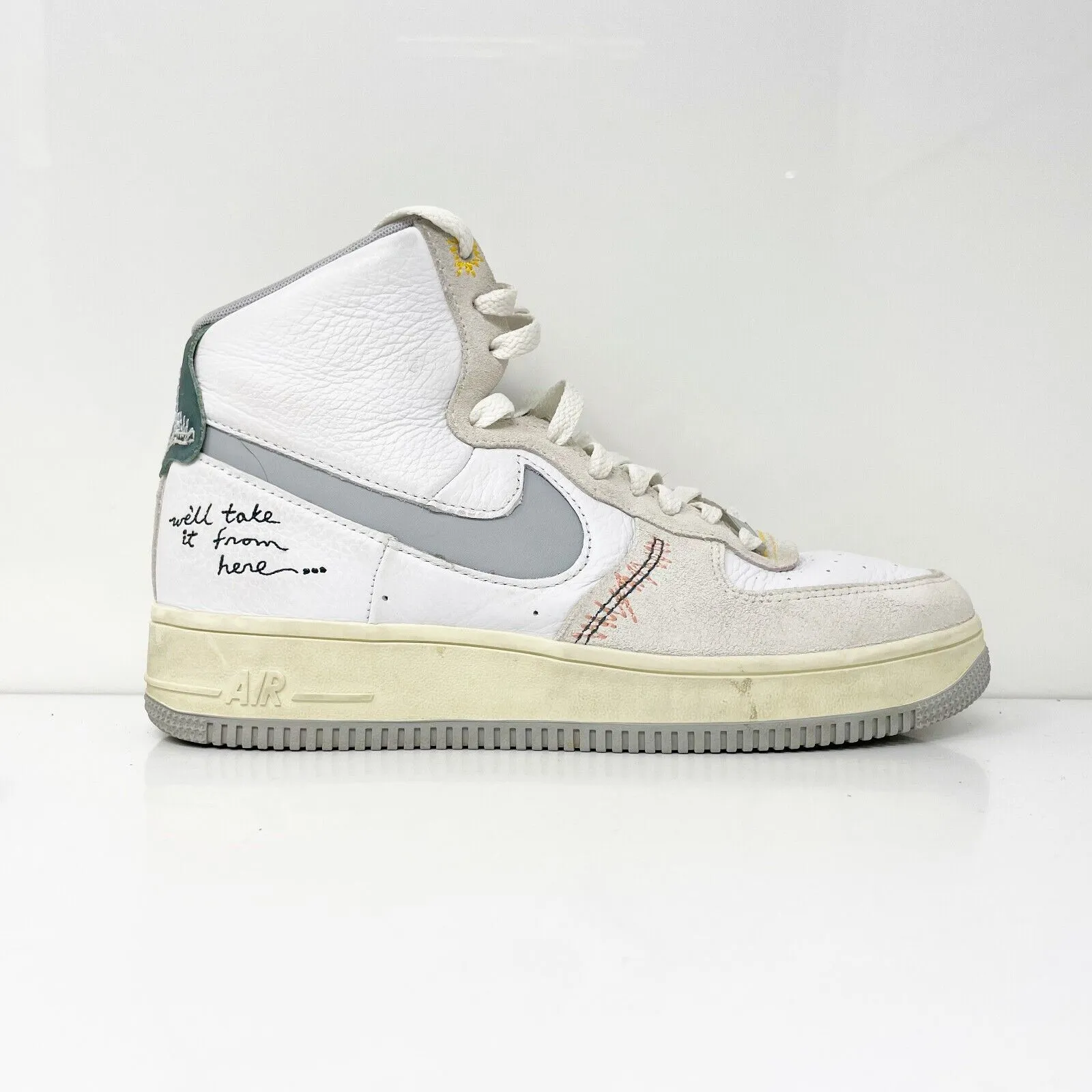 Nike Womens Air Force 1 High DV2187-100 White Basketball Shoes Sneakers Size 8.5