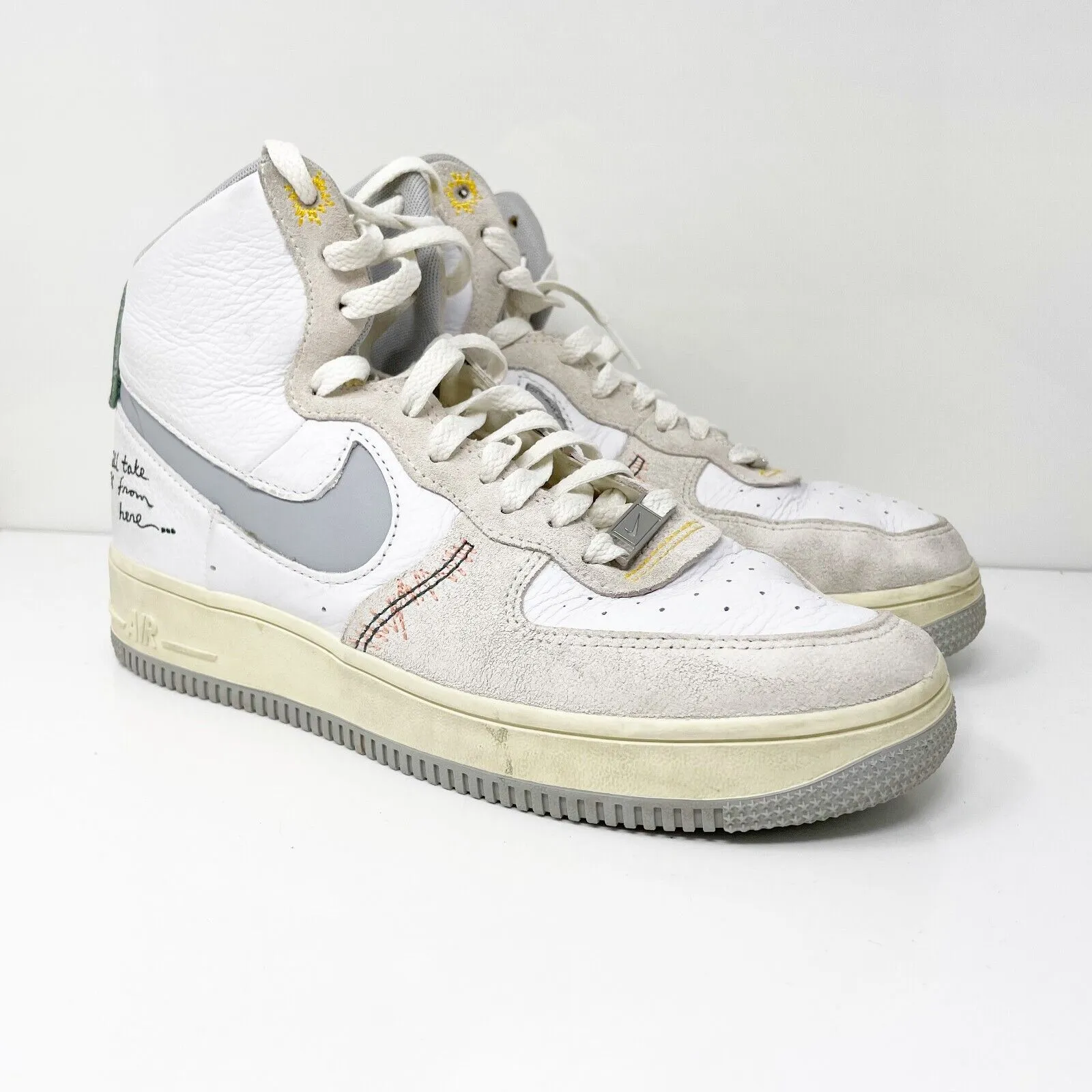 Nike Womens Air Force 1 High DV2187-100 White Basketball Shoes Sneakers Size 8.5