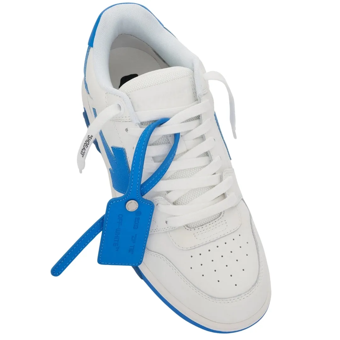 Off White Blue Tag Out Of Office White Calf Leather Sneakers