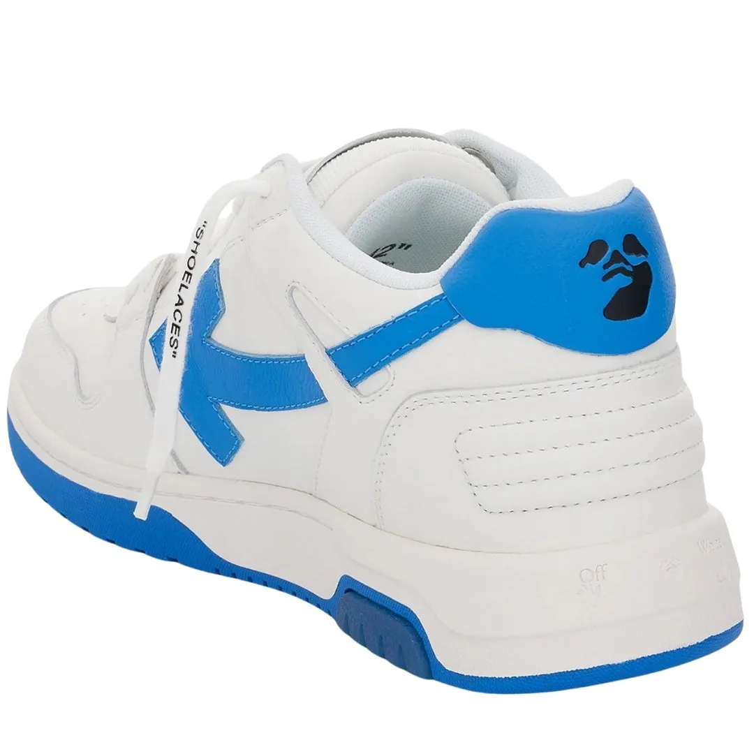 Off White Blue Tag Out Of Office White Calf Leather Sneakers