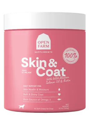 Open Farm Skin & Coat Supplement Chews for Dogs