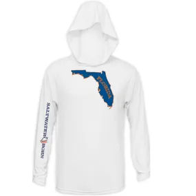 Orange and Blue Long Sleeve UPF 50+ Dry-Fit Hoodie