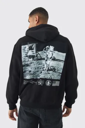 Oversized Nasa License Print Hoodie