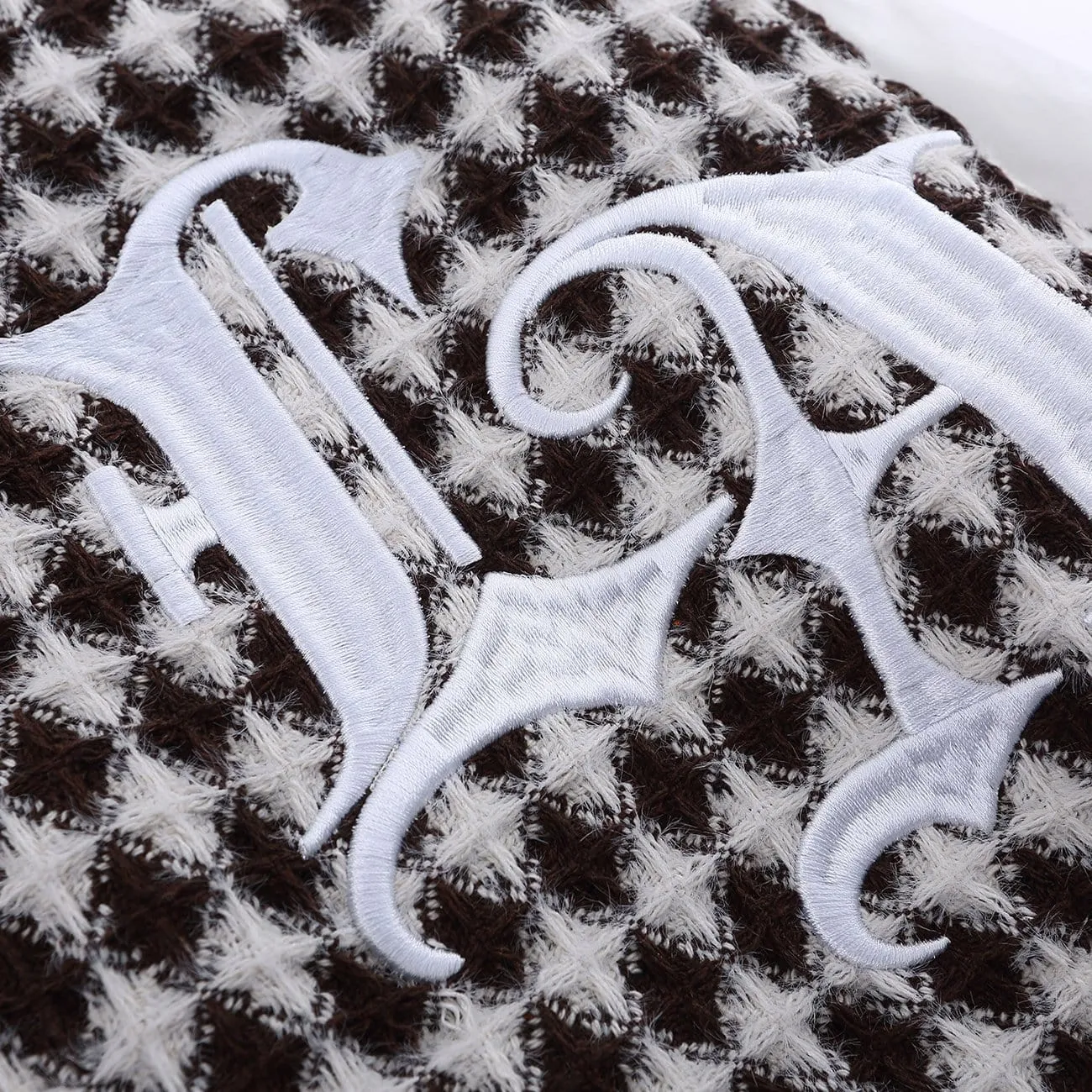 Pearl Towel Embroidery Winter Coat