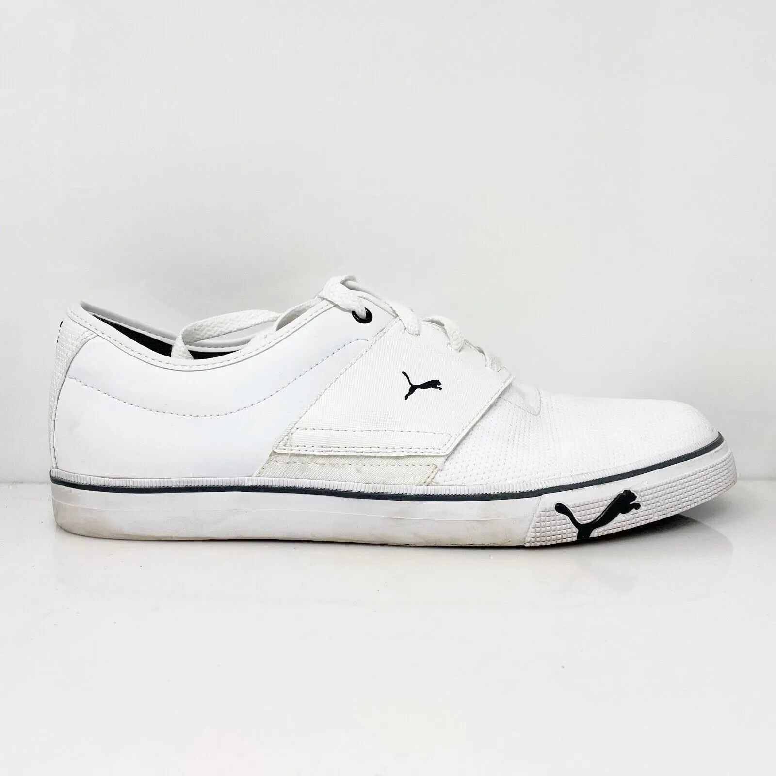 Puma Mens El Ace 356641 02 White Casual Shoes Sneakers Size 11.5