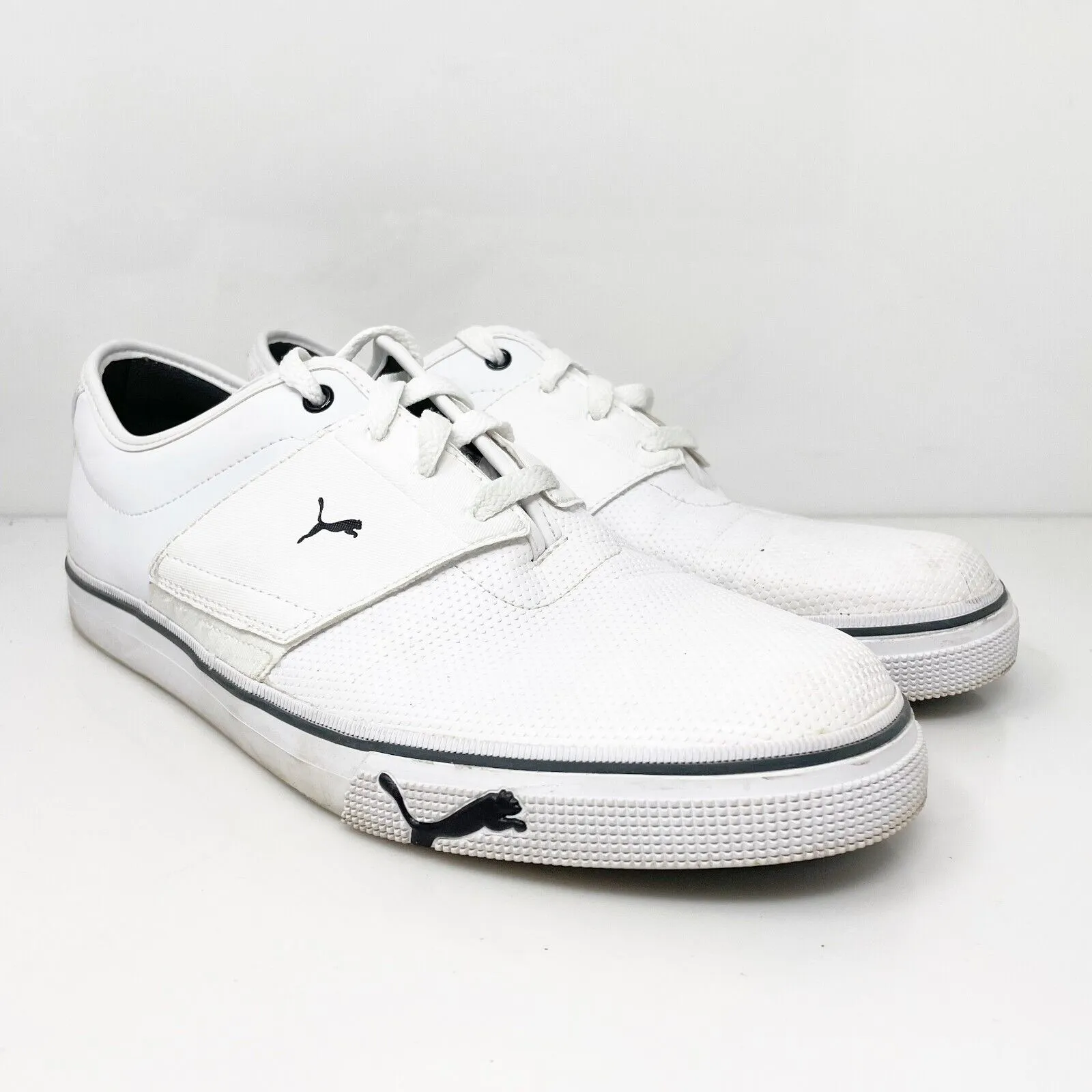 Puma Mens El Ace 356641 02 White Casual Shoes Sneakers Size 11.5