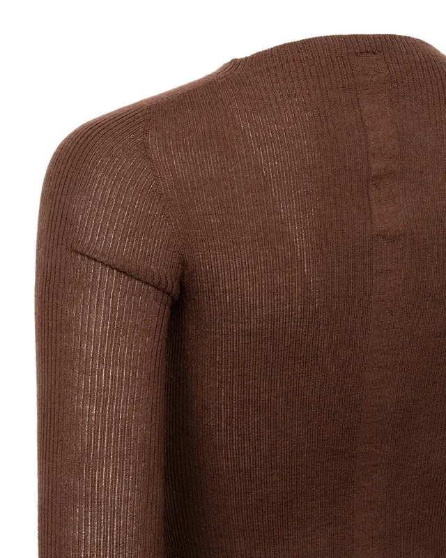 Rick Owens Lightweight Ribbed Round Neck Sweater