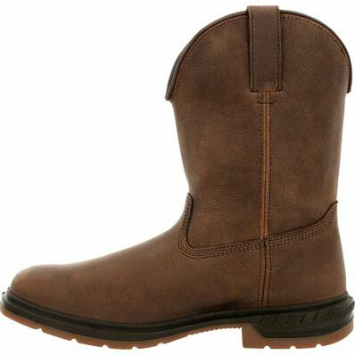 Rocky Men's Worksmart Unlined Western Boot in Dark Brown